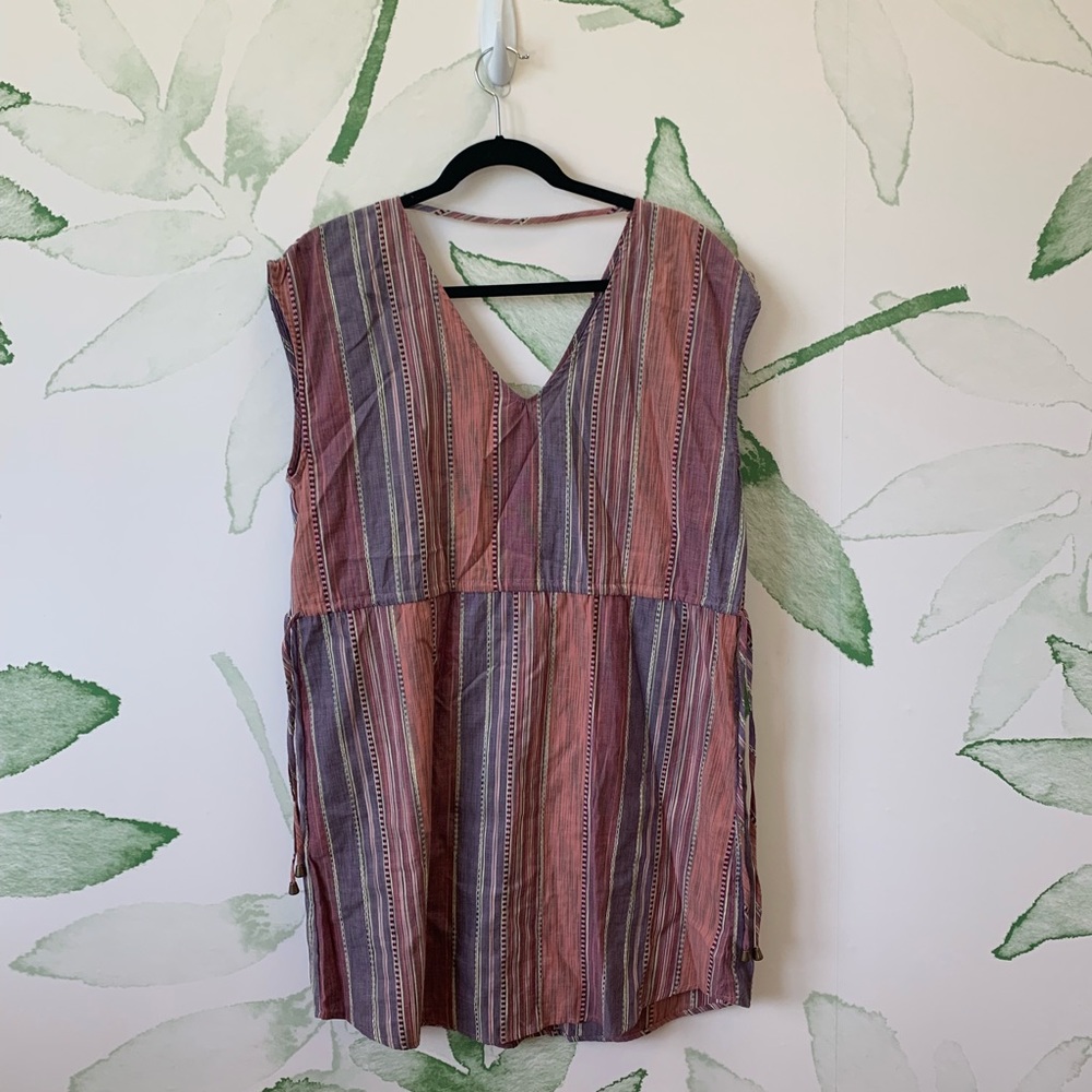 Colorful dress with ties on the side!